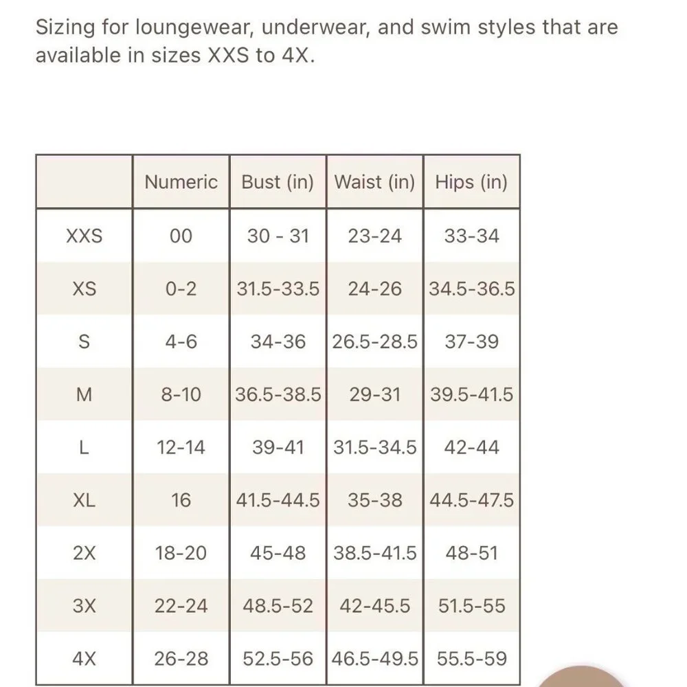 SKIMS‎ Swim Cheeky Tanga Bottoms Cocoa Womens 4X
